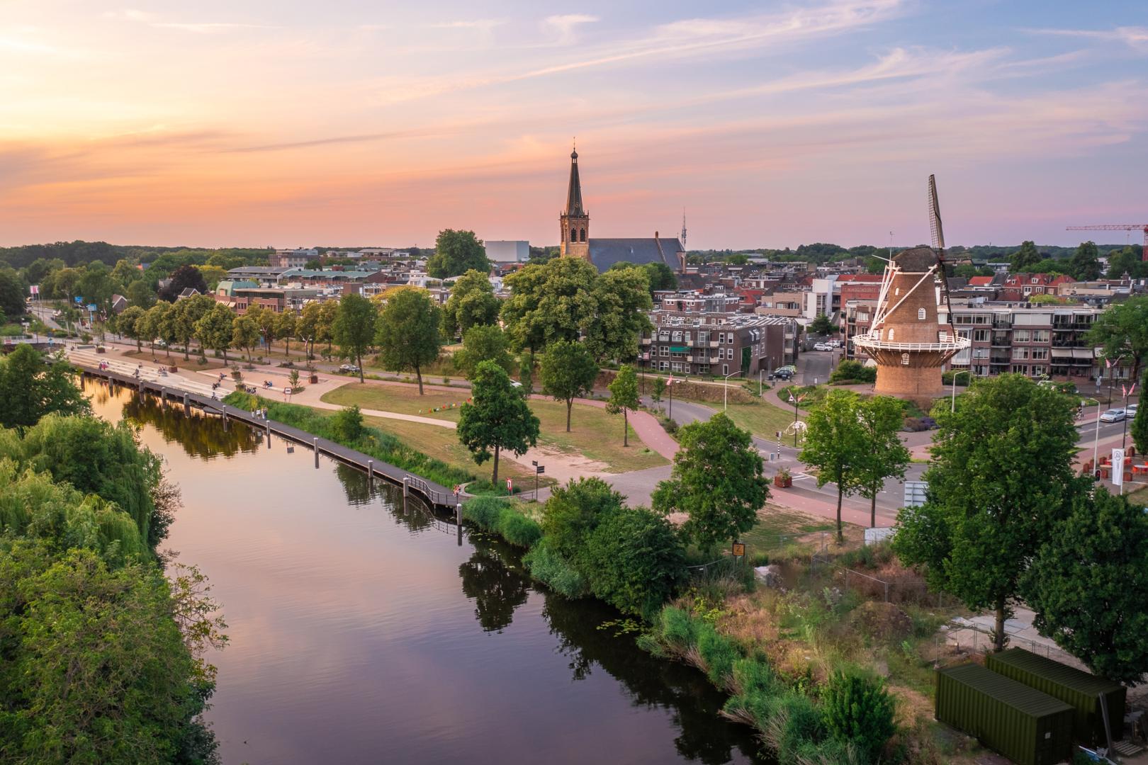 Drone binnenstad oude ijssel